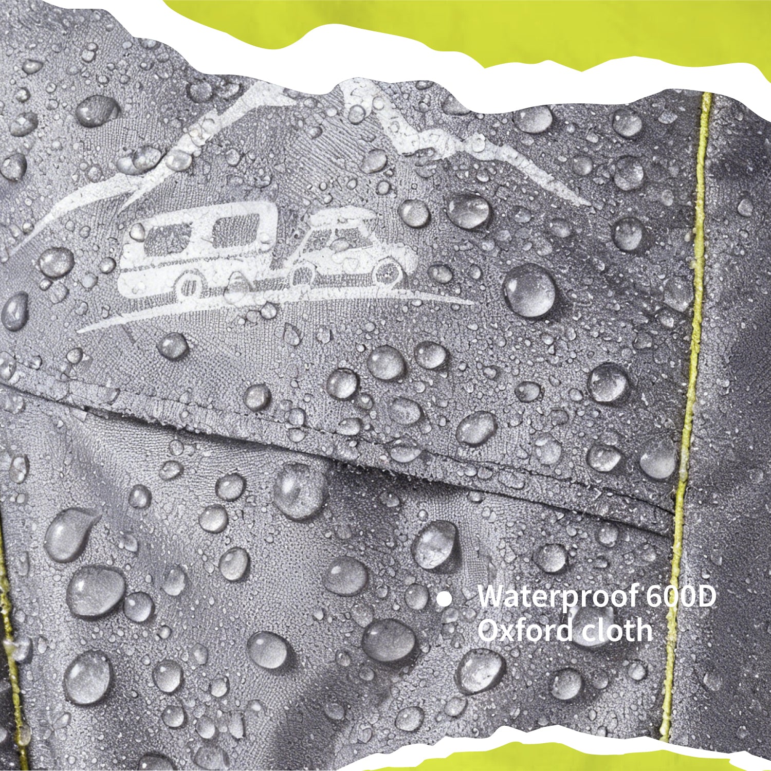 COMFACO RV Abdeckung für elektrische Zungenwagenheber Wohnwagen Wohnmobil aus 600D Oxford 3-lagiges wasserabweisendes Atmungsmaterial & verstellbarer Zuzuriemen, 46 x 19 x 22 cm(2 Stück)