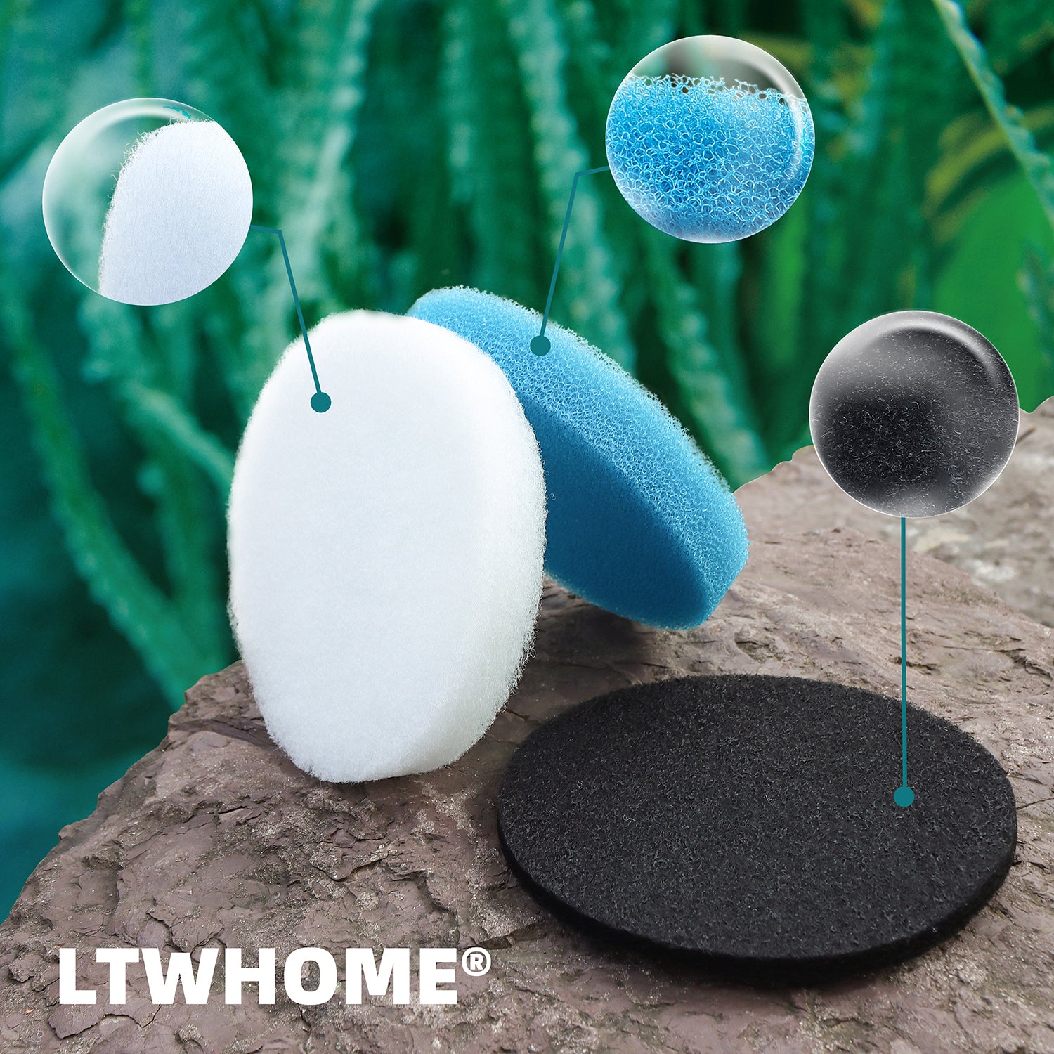 LTWHOME Filterschwamm für Eheim Classic 2217 600 2616175