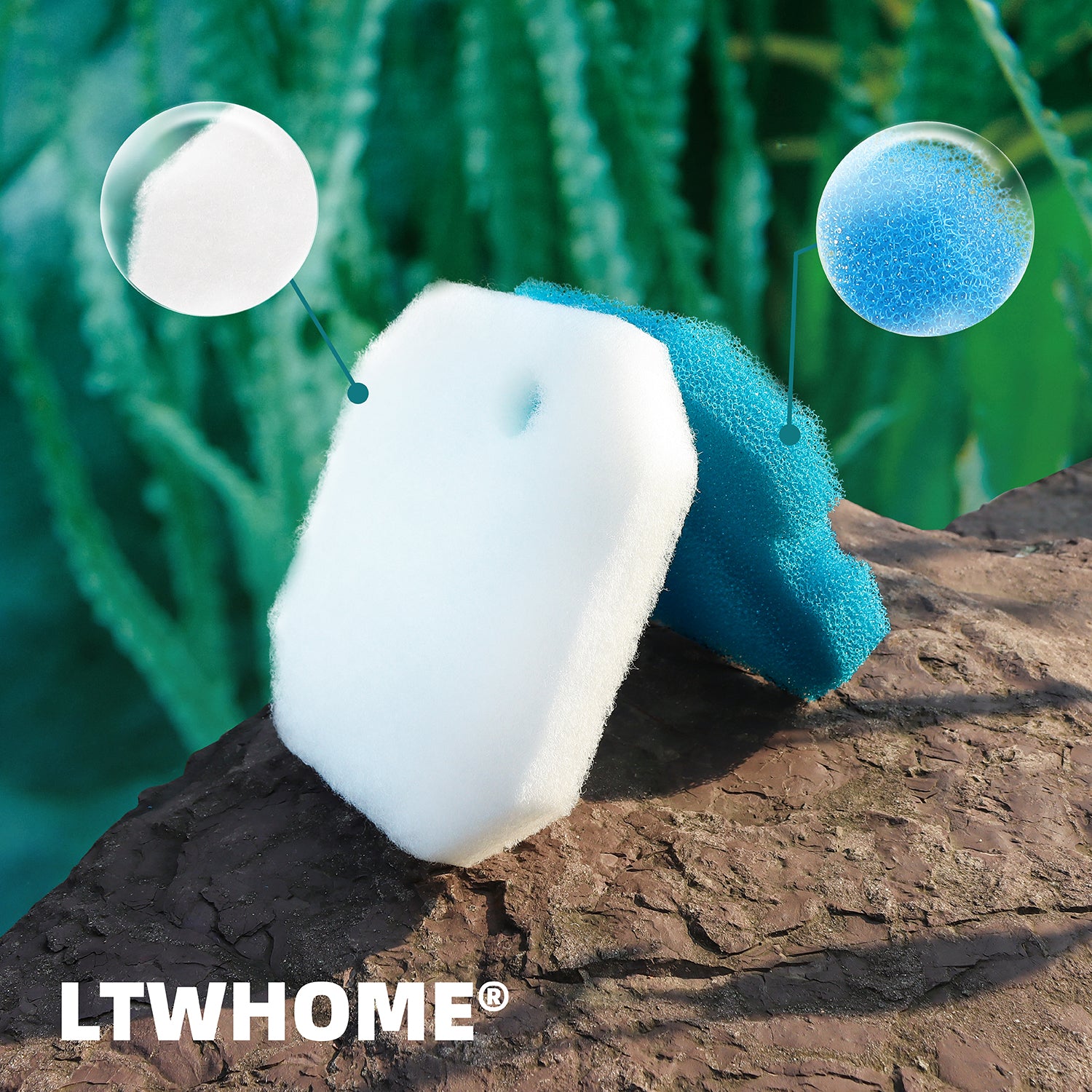 LTWHOME Filterschwamm für Eheim 2616220 Professional 2222 2324 und Experience 150 250 250T