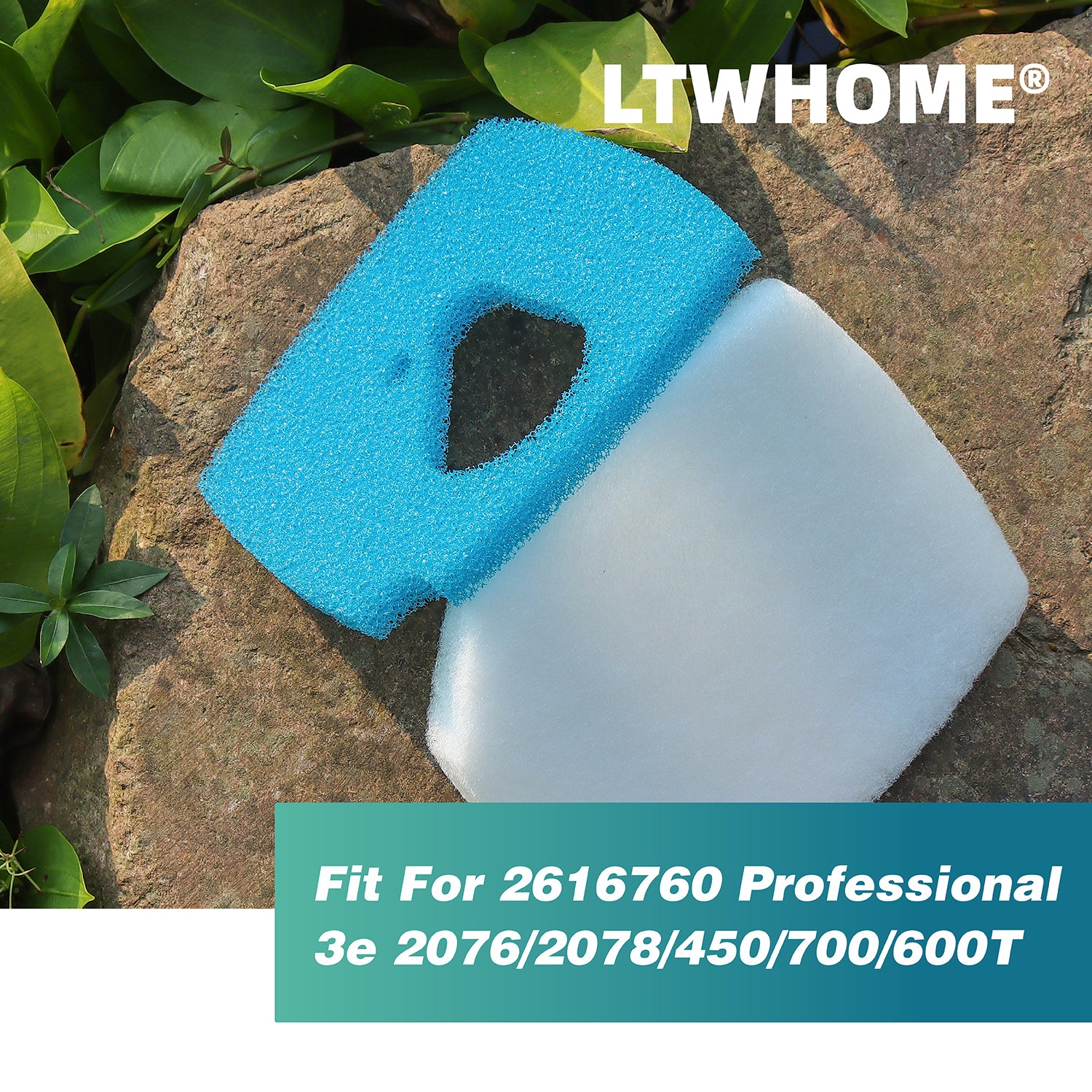LTWHOME Filterschwamm für Eheim 2616760 Professional 3e 2076 2078 450 700 600T