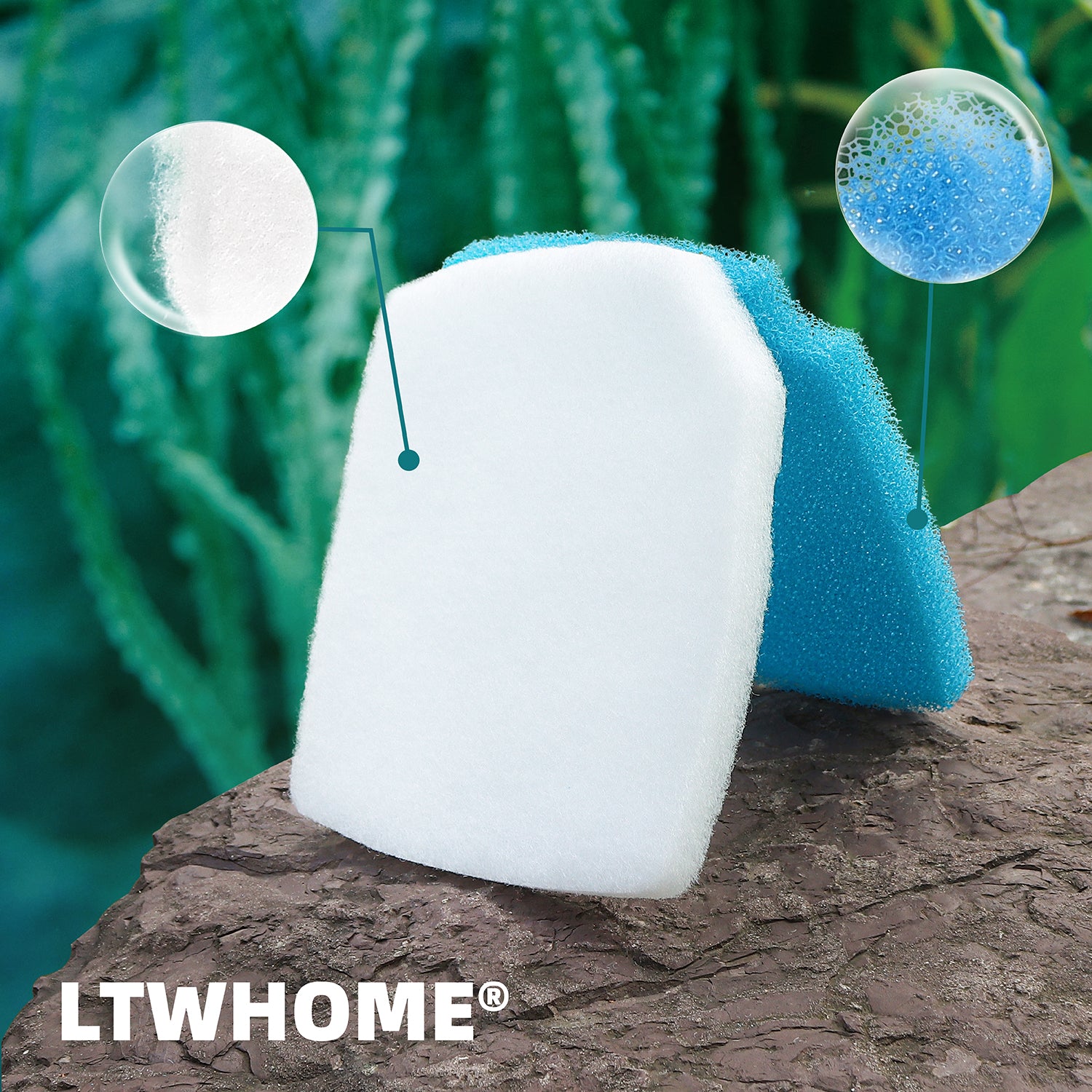 LTWHOME Filterschwamm für Eheim 2616760 Professional 3e 2076 2078 450 700 600T