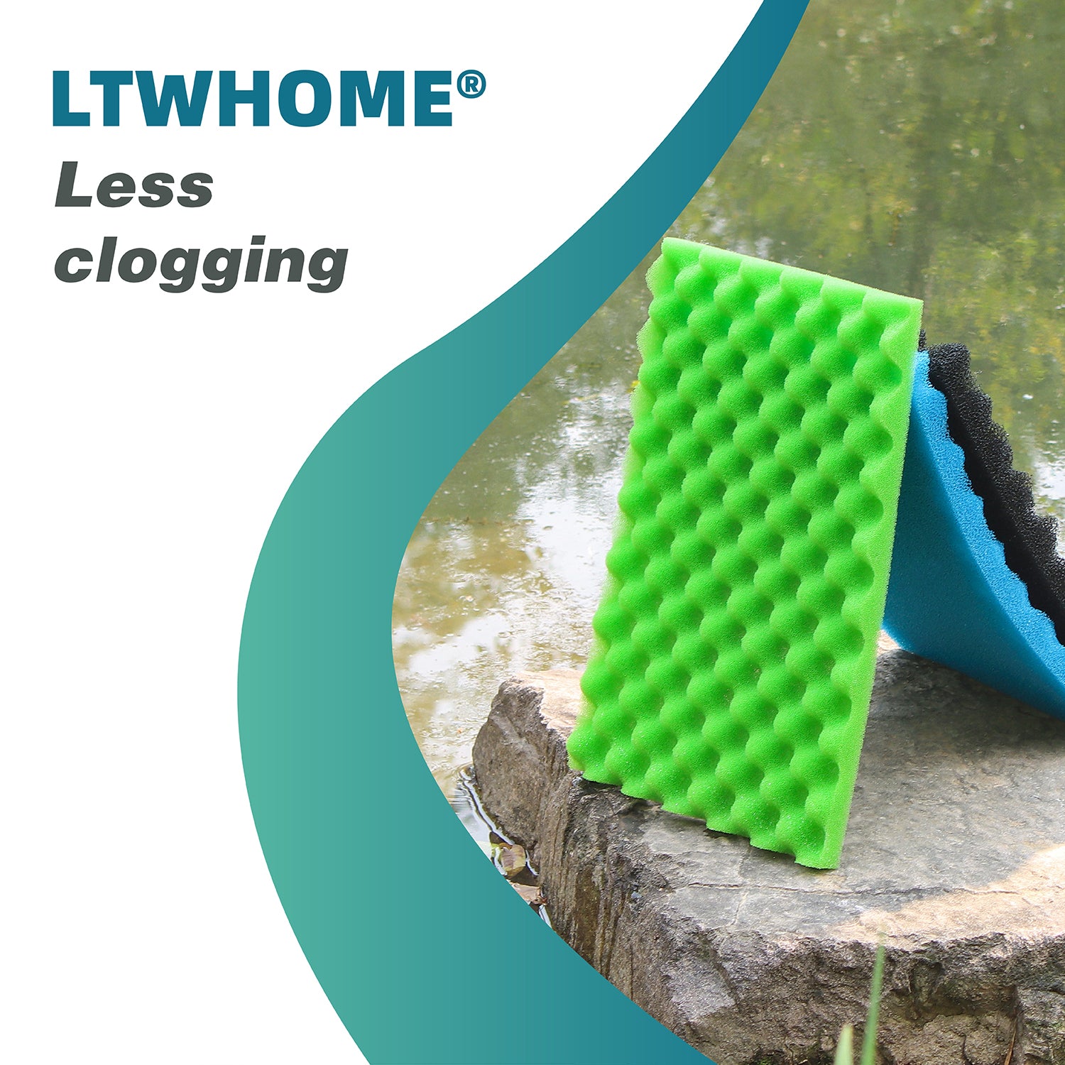 LTWHOME DIY 43x28.5x3cm Aquarium für Filterschwamm