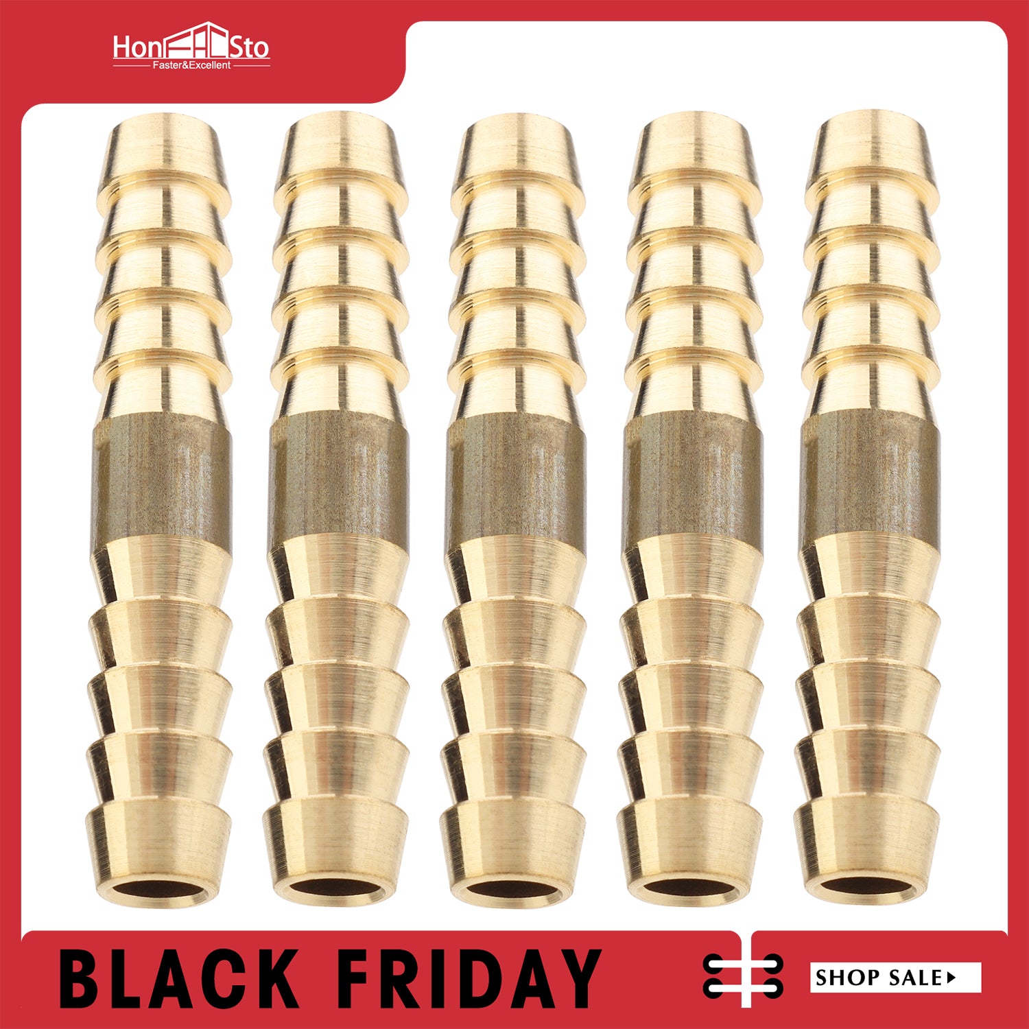 LTWFITTING Messing Fittings Anschluss des Schlauches Beidseitig 6 mm Innendurchmesser