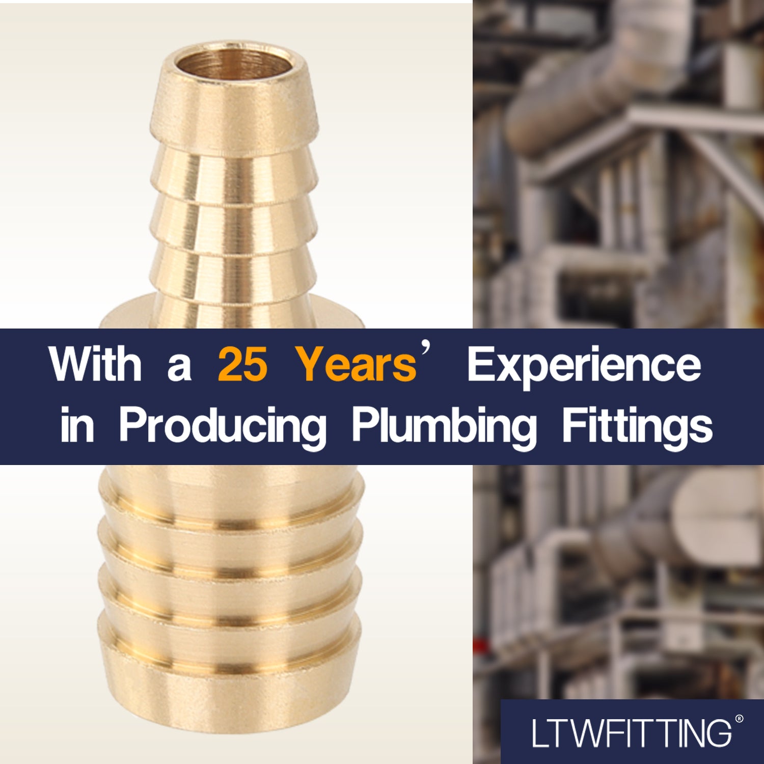 LTWFITTING Messing Fittings Anschluss 10 mm Innendurchmesser Schlauch x 16 mm Innendurchmesser reduziert