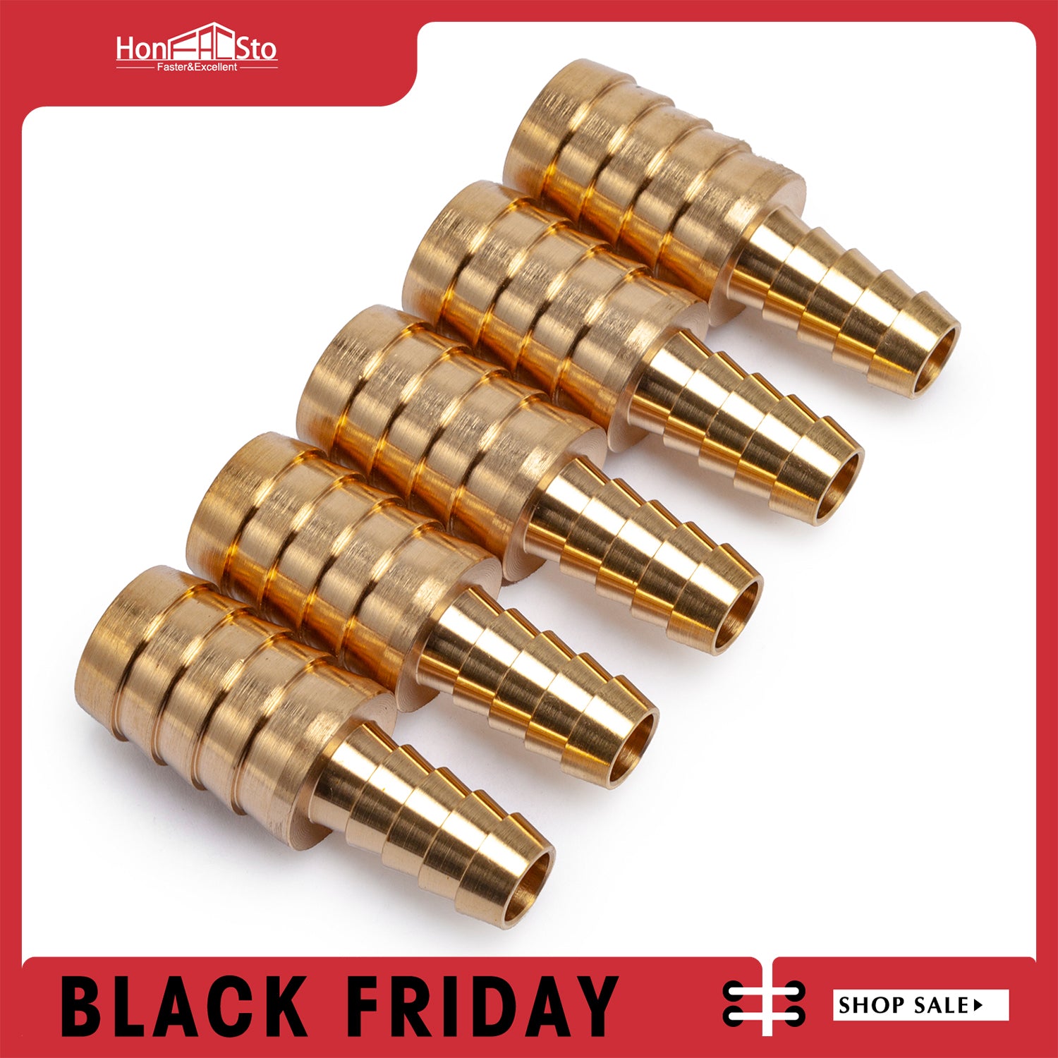 LTWFITTING Messing Fittings Anschluss 10 mm Innendurchmesser Schlauch x 16 mm Innendurchmesser reduziert