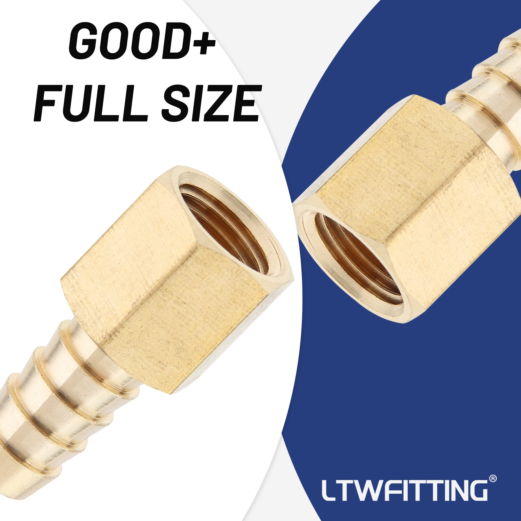 LTWFITTING Messing Fittings Anschluss 1/4" Innengewinde IG x 10 mm Schlauch