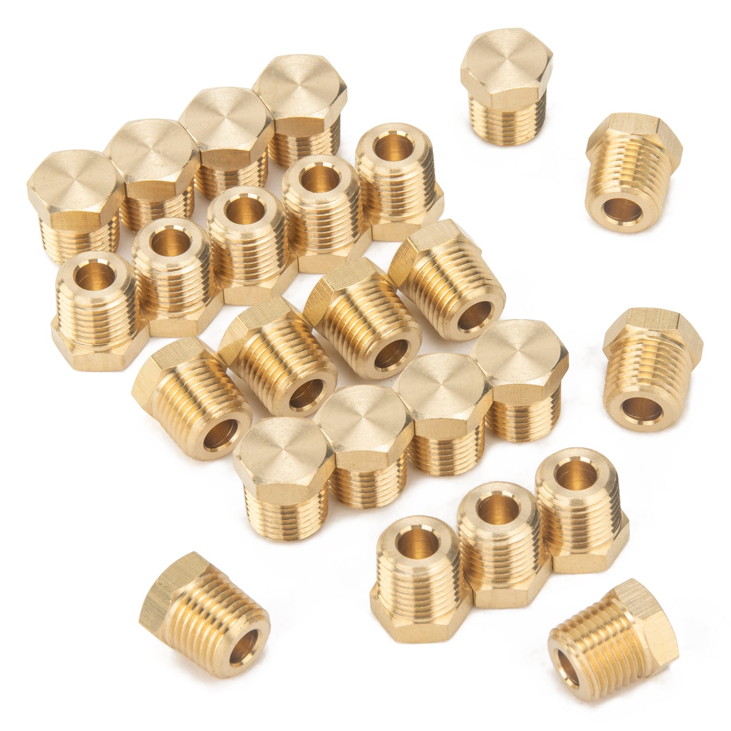 LTWFITTING Messing Fittings Stopfen mit Sechskant 1/4" R Aussengewinde