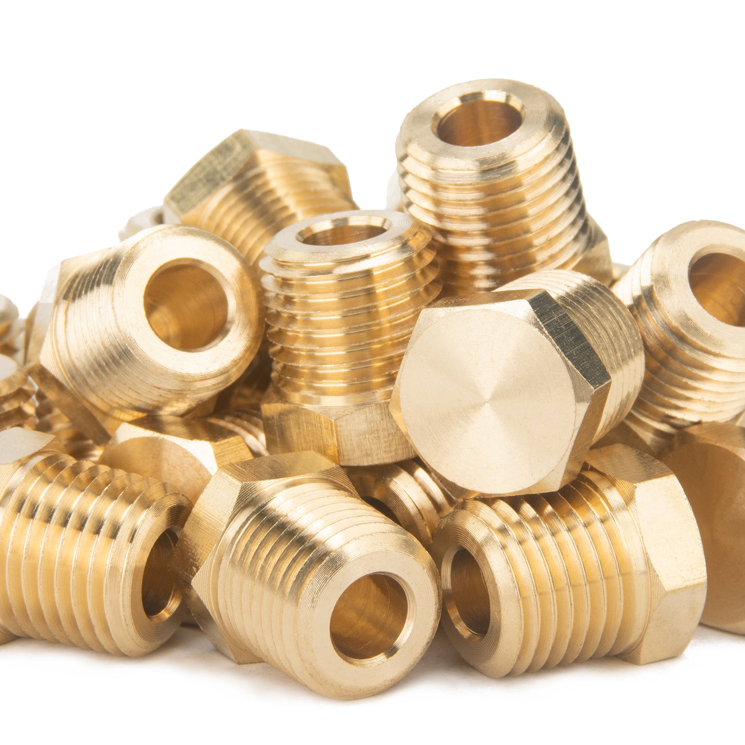 LTWFITTING Messing Fittings Stopfen mit Sechskant 1/4" R Aussengewinde