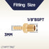 LTWFITTING Messing Fittings Anschluss 1/8" Außengewinde R x 3 mm Schlauch