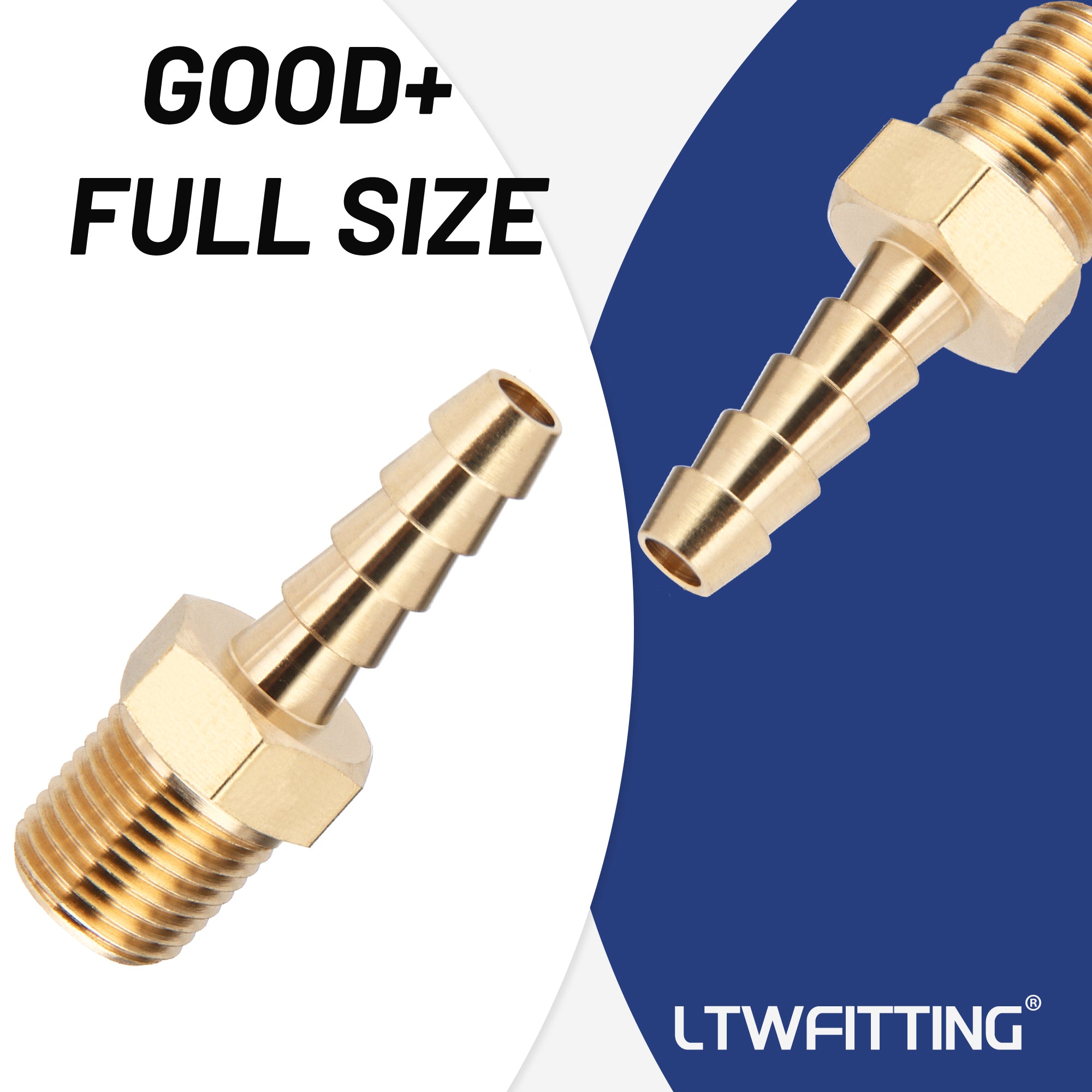 LTWFITTING Messing Fittings Anschluss 1/8" Außengewinde R x 5 mm Schlauch