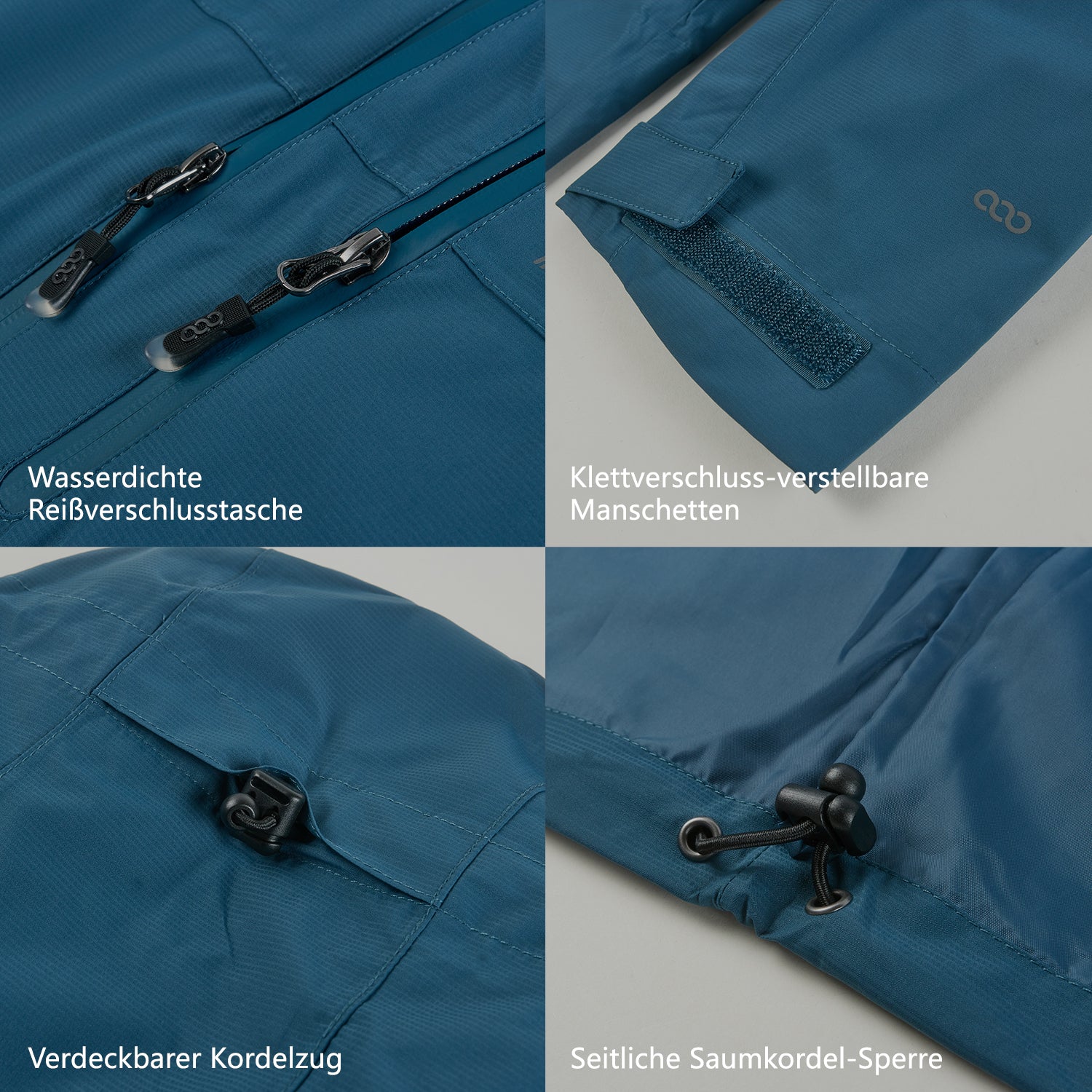 IFOURTHSTYLE Wasserdichte Hundemantel Wintermantel& Herren-Regenjacke Outdoorjacke Set