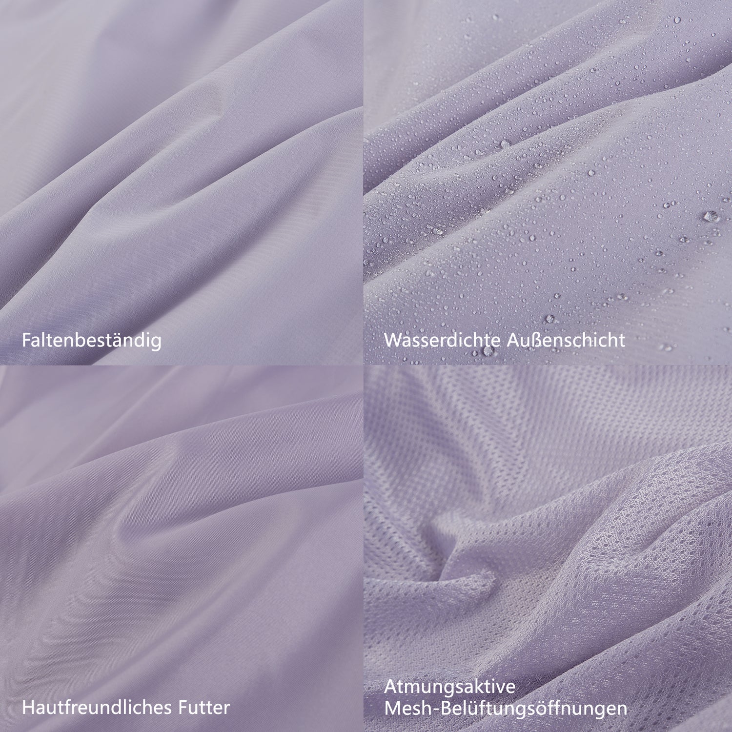 IFOURTHSTYLE Hunderegenmantel & Damen-Regenjacke Outdoorjacke Set