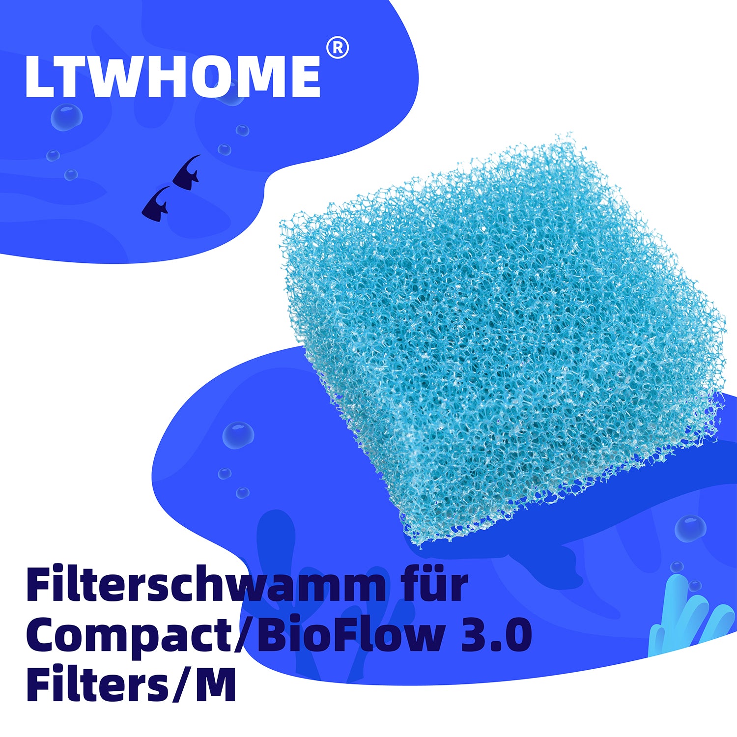 LTWHOME Rauh Filterschwamm für Juwel Compact/BioFlow 3.0 Filters/M