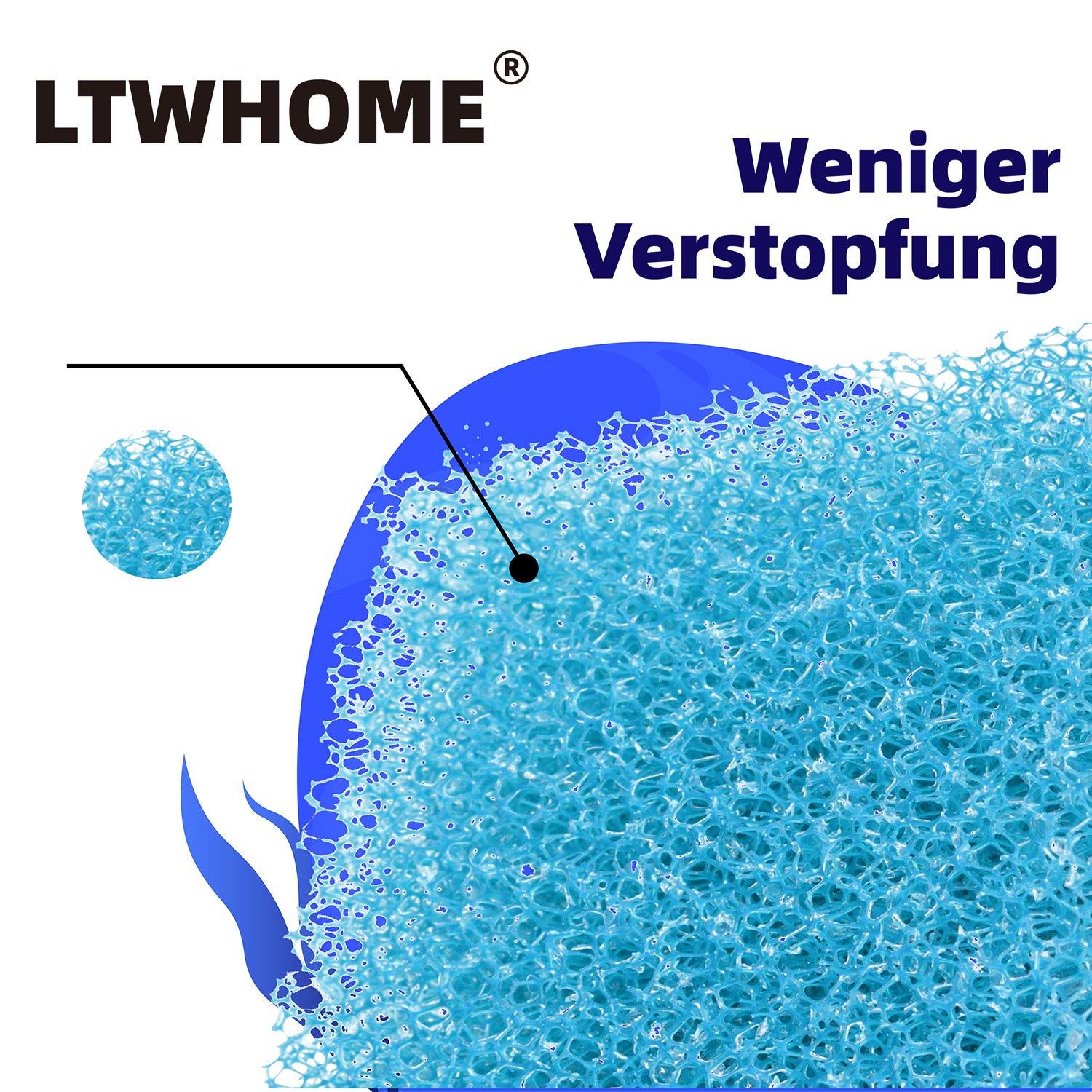 LTWHOME Rauh Filterschwamm für Juwel Compact/BioFlow 3.0 Filters/M