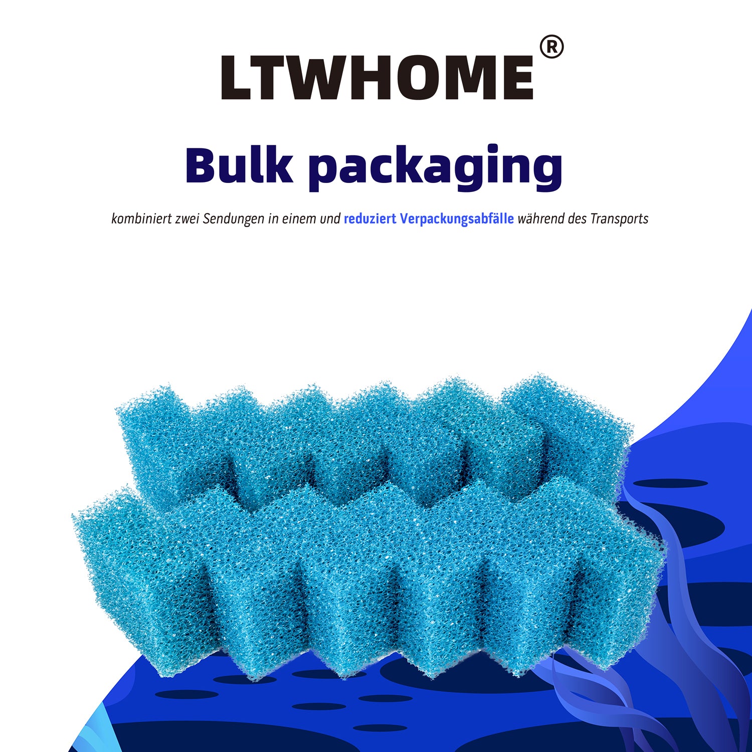 LTWHOME Rauh Filterschwamm für Juwel Compact/BioFlow 3.0 Filters/M