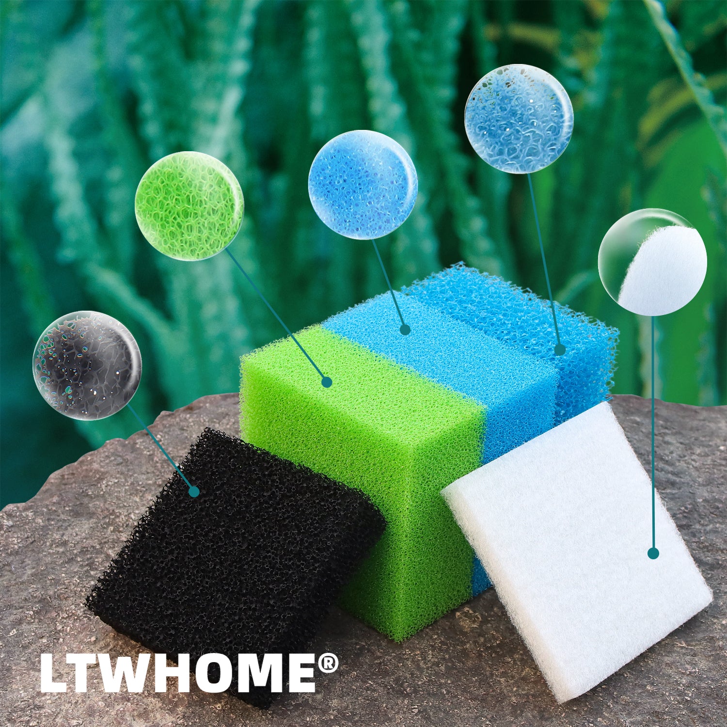 LTWHOME Filterschwamm für Juwel Compact BioFlow 3.0/M