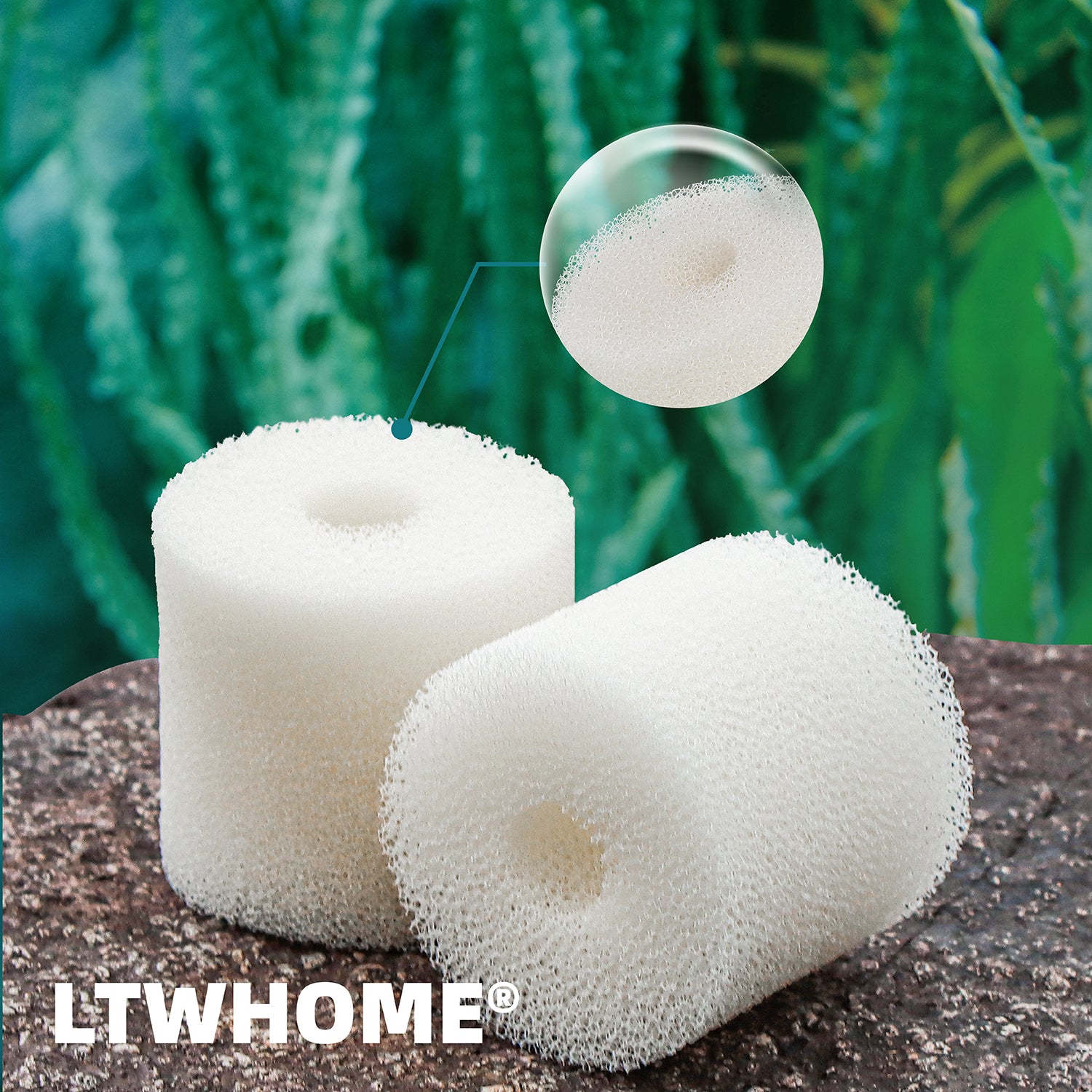 LTWHOME Ersatz Weiße Vor-Filterschwämme für Oase BioMaster Filter, 45ppi (12 Stück)