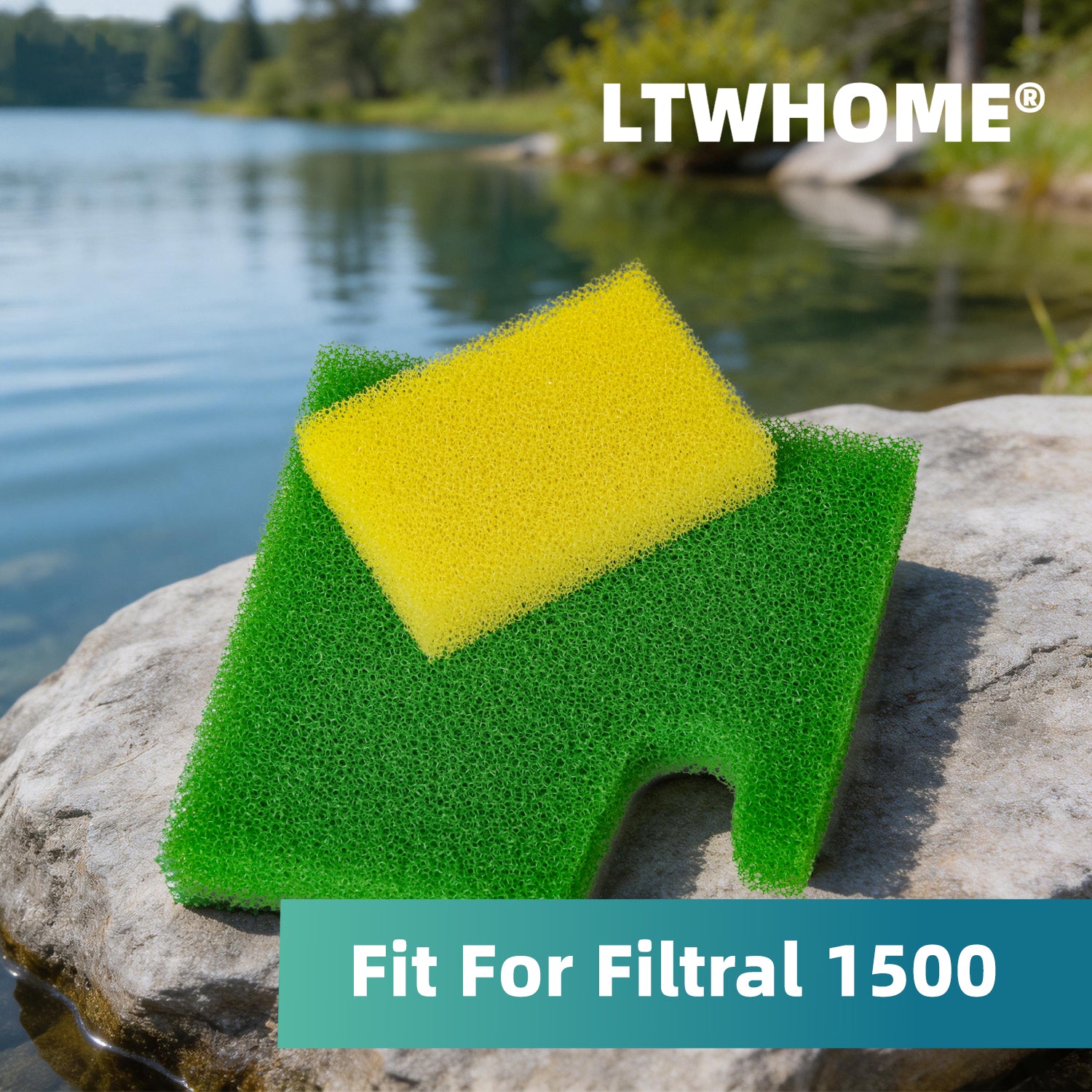 LTWHOME Filterschwamm Ersatzset passend für Oase Filtral 1500 (8 Stück)