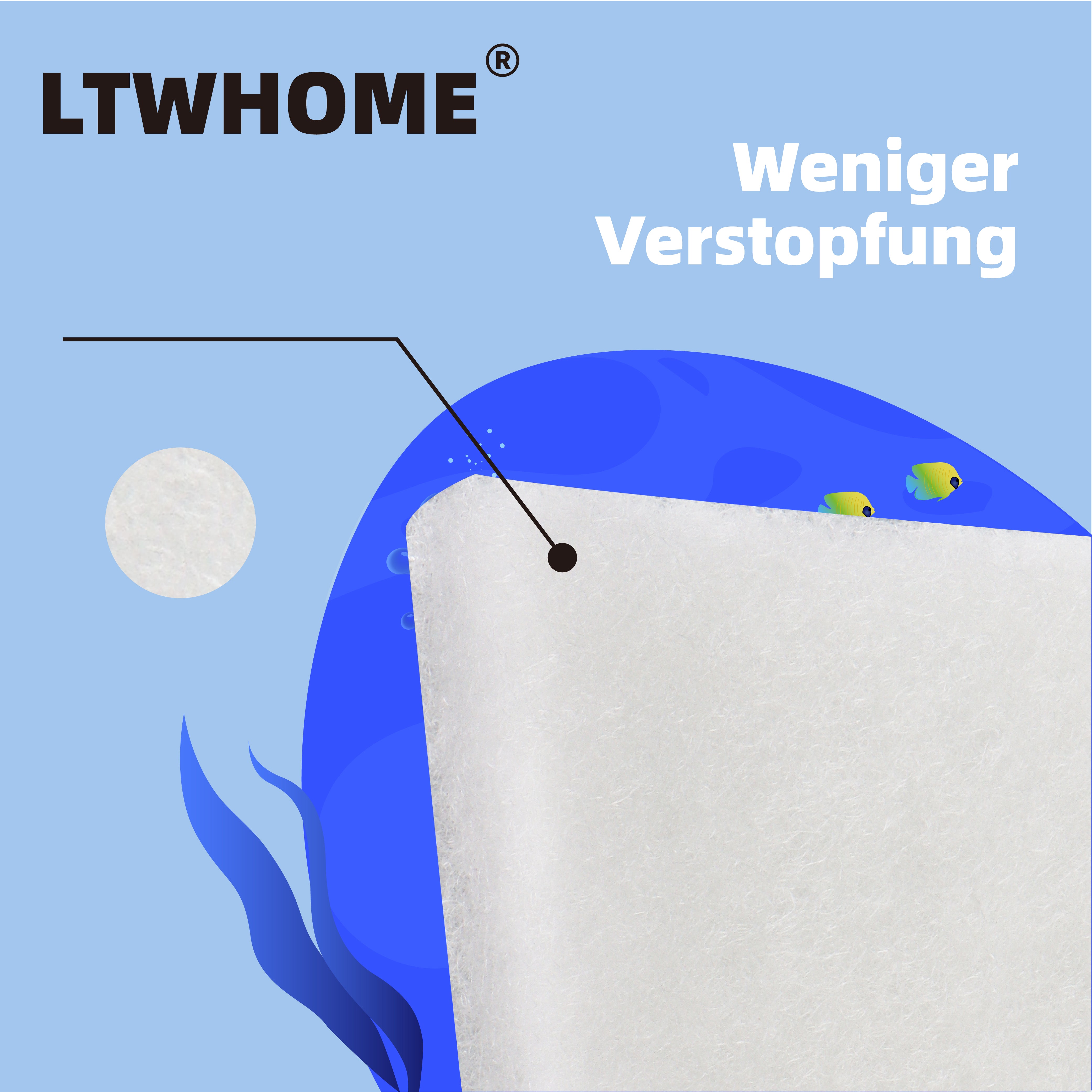 LTWHOME Filterschwamm für Juwel Compact/BioFlow 3.0 Filters/M