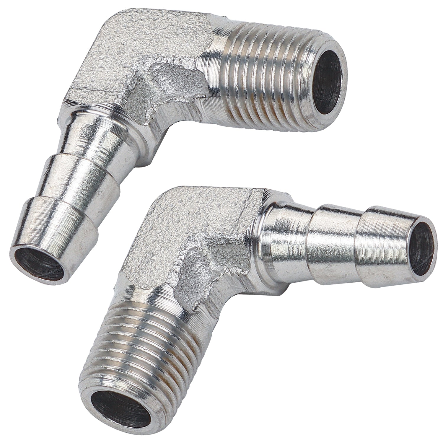 LTWFITTING Edelstahl 316 90°Bogenanschluss mit Schlauchansatz 6mm Innedurchmesser x 1/8 Zoll R Außengenwinde