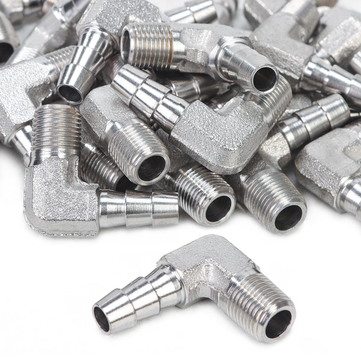 LTWFITTING Edelstahl 316 90°Bogenanschluss mit Schlauchansatz 6mm Innedurchmesser x 1/8 Zoll R Außengenwinde
