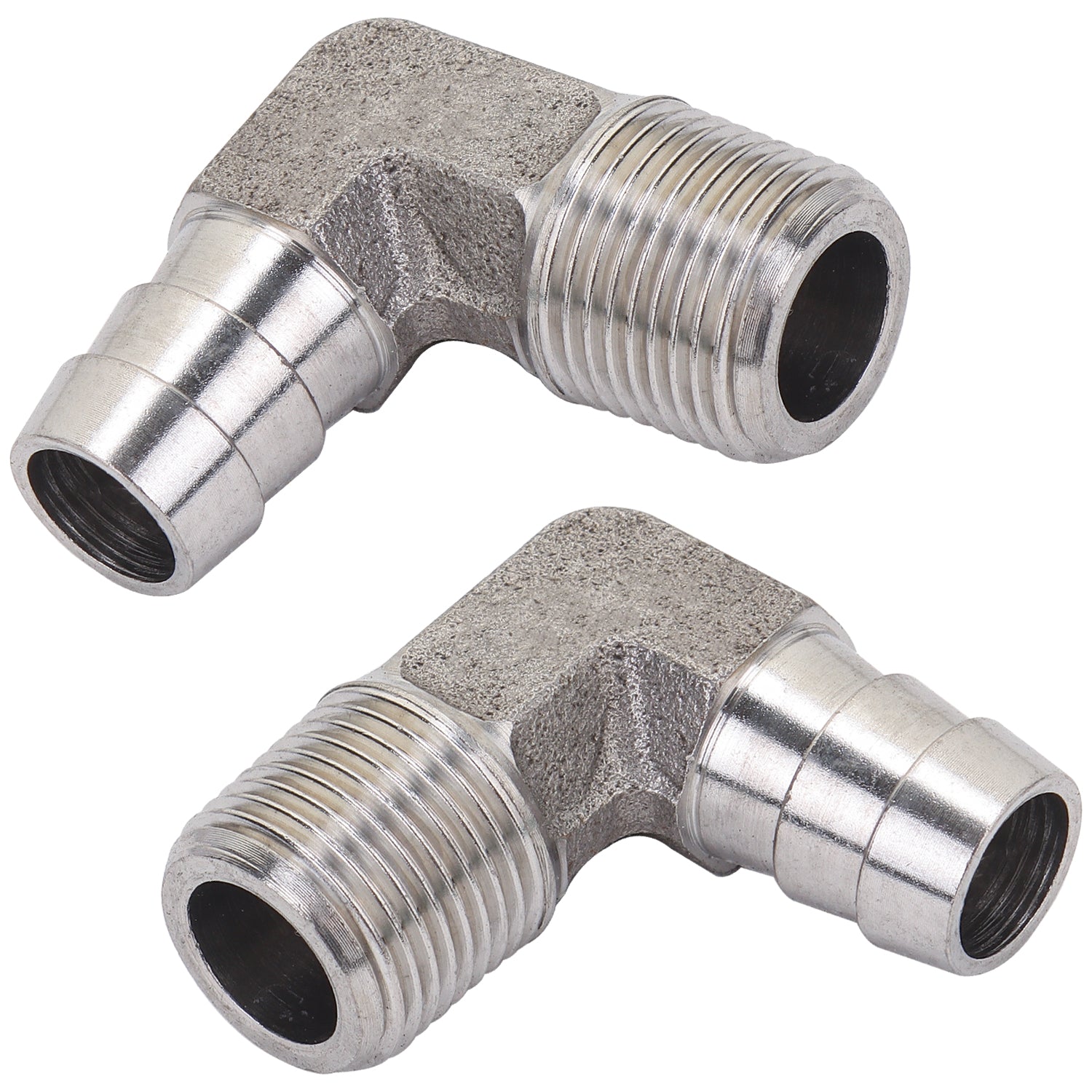 LTWFITTING 90°Bogen 12MM ID x 3/8 Zoll Außengewinde R Edelstahl 316 Schlauchfitting