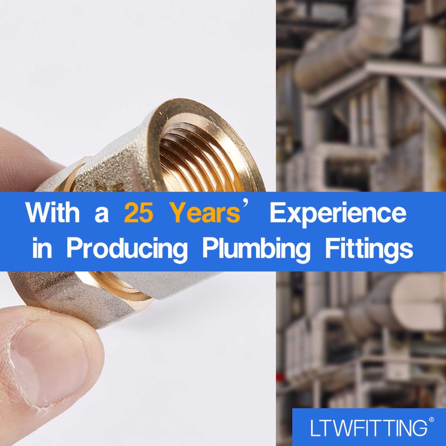 LTWFITTING Schraubfitting Übergang mit 1/2" Innengewinde 16 x 2,0mm Klemmringverschraubung für Aluverbundrohr und Mehrschichtverbundrohr.