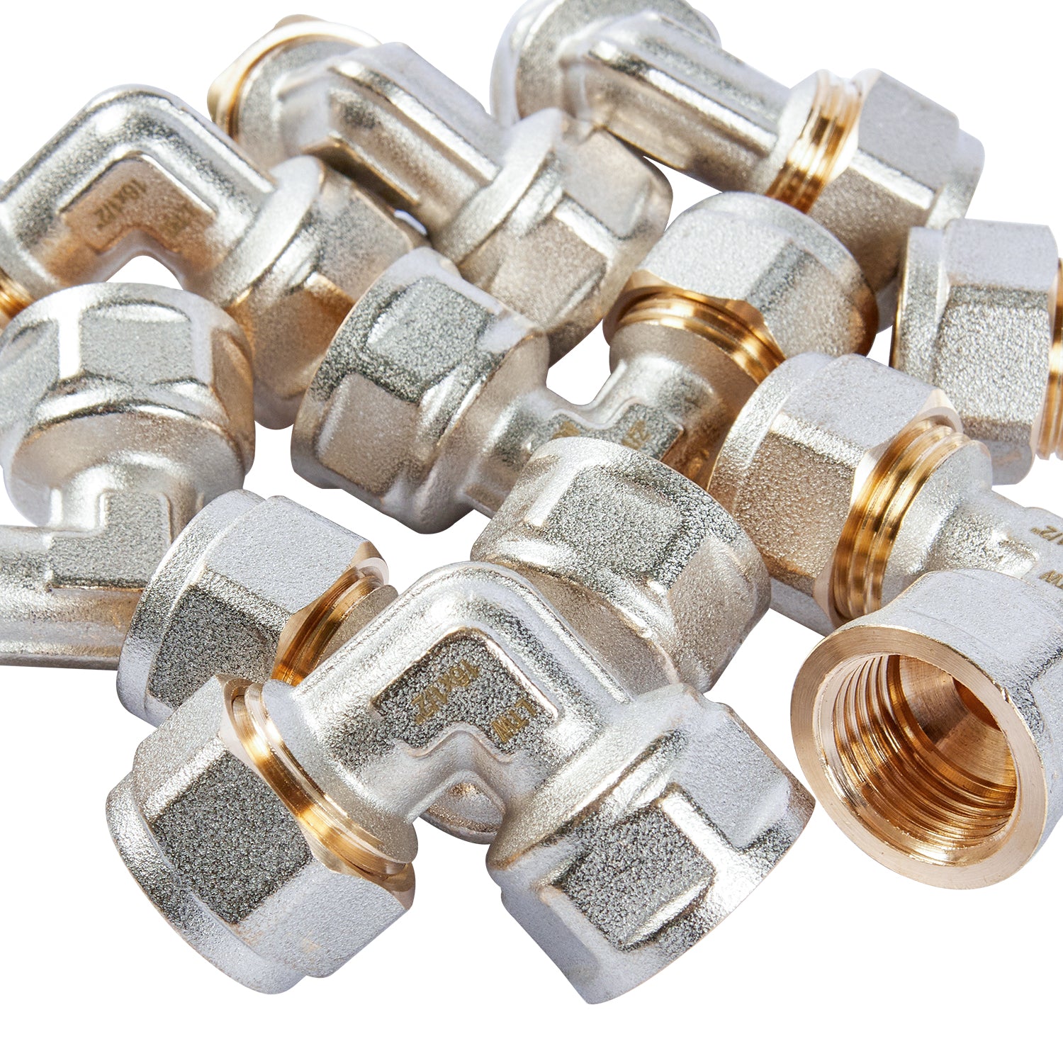 LTWFITTING Schraubfitting Winkel 90° Übergang 16x2.0 mm 1/2 Innengewinde für Mehrschicht-Verbundrohr