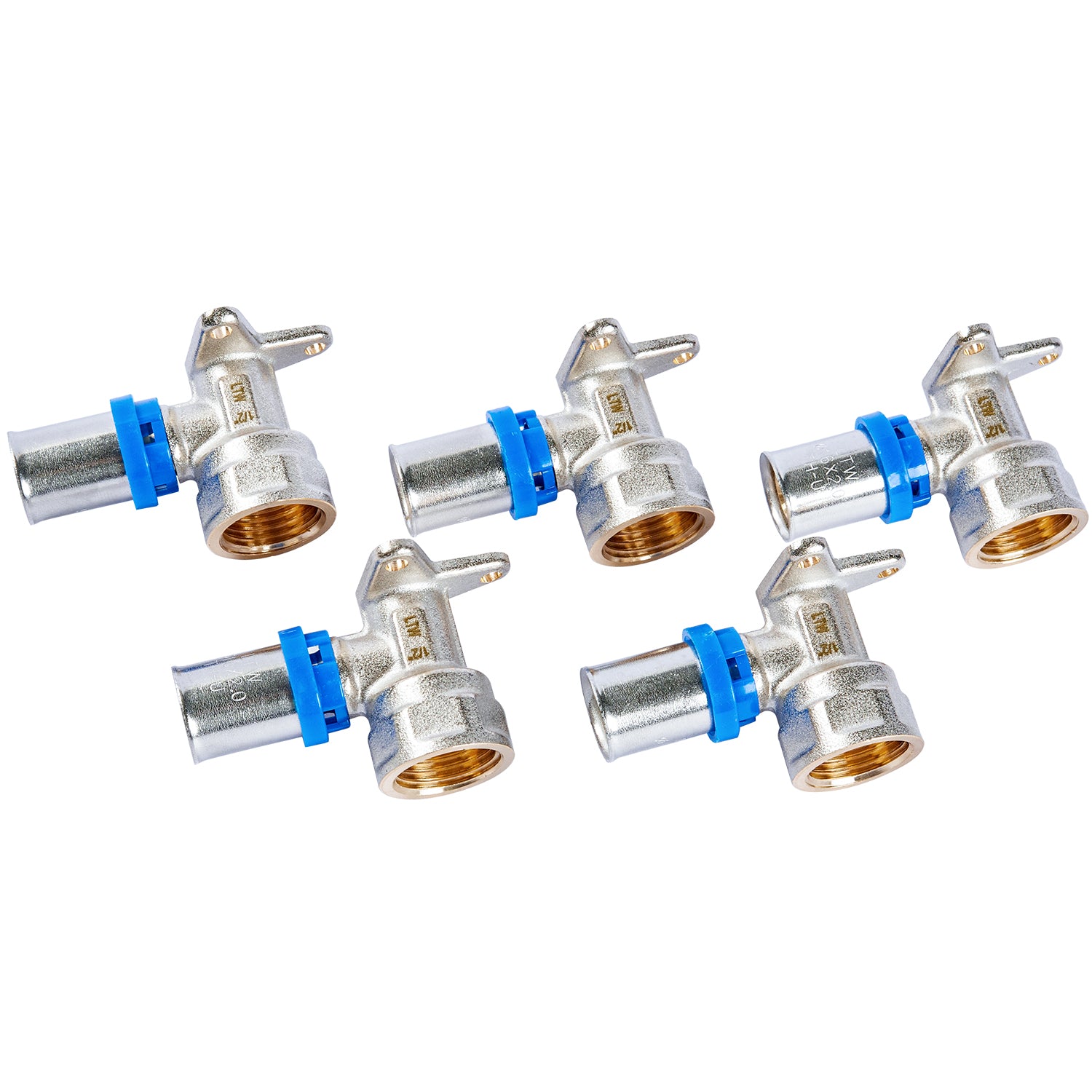 LTWFITTING Pressfitting 1/2" Innengewinde Wandwinkel für Verbundrohr 2,0mm Aluverbund - Rohr 16 x 2,0mm Mehrschichtverbundrohr