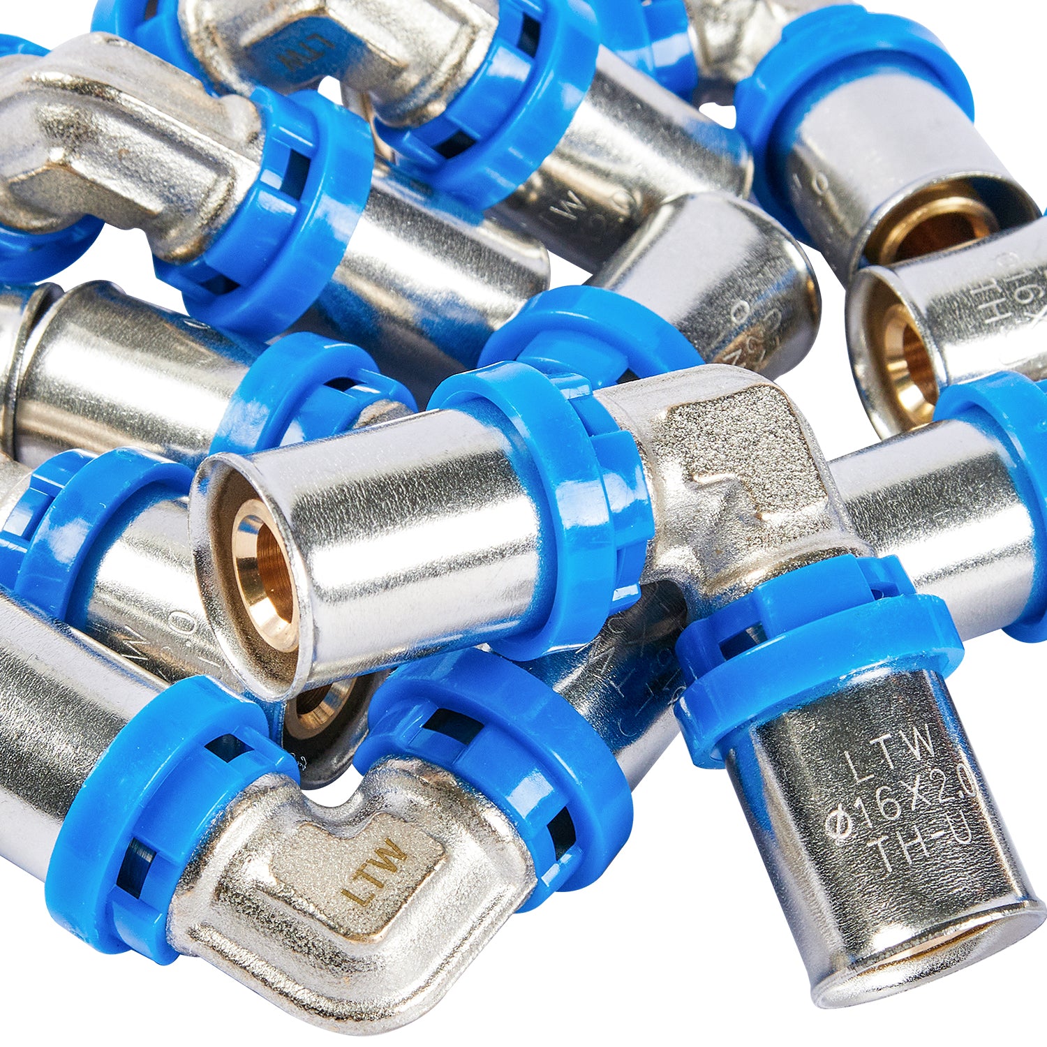 LTWFITTING Pressfitting Bogen/Winkel 90°  für Verbundrohr 2,0mm Aluverbund Mehrschichtverbundrohr 16 x 2,0mm