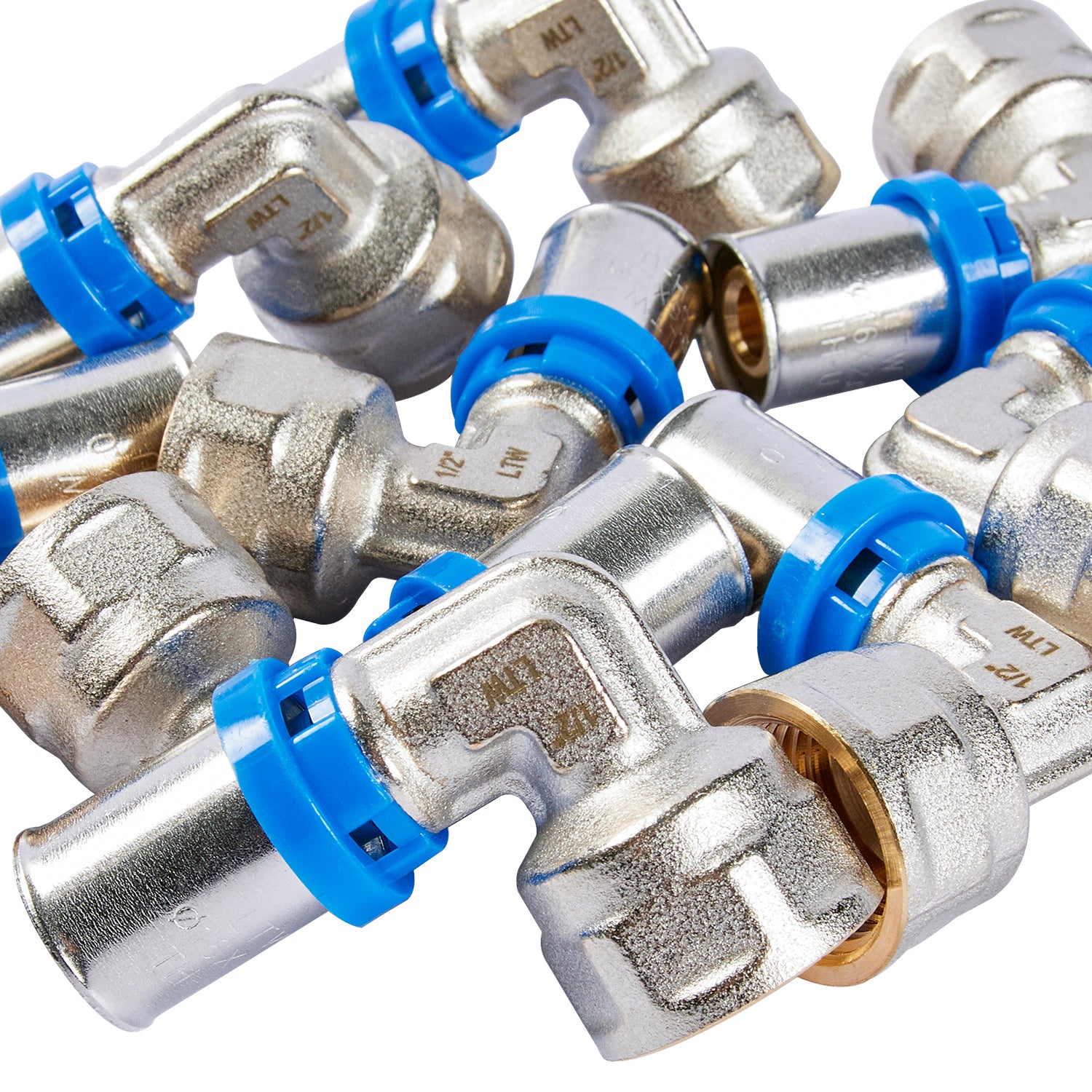 LTWFITTING Pressfitting mit Winkel 90° mit 1/2" IG x 16,0mm für Verbundrohr 2,0mm Aluverbund Mehrschichtverbundrohr