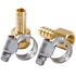 LTWFITTING 2er Set Schlauchtülle 1/4" BSP x 10mm ID Messingkupplung mit Edelstahl 316 Schlauchschelle 10-16mm