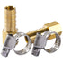 LTWFITTING 2er Set Schlauchtülle 1/4" BSP x 12mm ID Messingkupplung mit Edelstahl 316 Schlauchschelle 10-16mm
