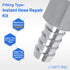 LTWFITTING 2er Set Schlauchtülle 1/4" BSP x 10mm ID Edelstahl 316 Kupplung mit Schlauchschelle 10-16mm