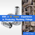 LTWFITTING 2er Set Schlauchtülle 1/4" BSP x 10mm ID Edelstahl 316 Kupplung mit Schlauchschelle 10-16mm