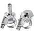 LTWFITTING 2er Set Schlauchtülle 1/2" BSP x 10mm ID Edelstahl 316 Kupplung mit Schlauchschelle 10-16mm