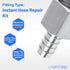 LTWFITTING 2er Set Schlauchtülle 1/2" BSP x 10mm ID Edelstahl 316 Kupplung mit Schlauchschelle 10-16mm