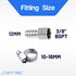 LTWFITTING 2er Set Schlauchtülle 3/8" BSP x 12mm ID Edelstahl 316 Kupplung mit Schlauchschelle 10-16mm