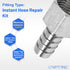 LTWFITTING 2er Set Schlauchtülle 1/2" BSP x 12mm ID Edelstahl 316 Kupplung mit Schlauchschelle 10-16mm